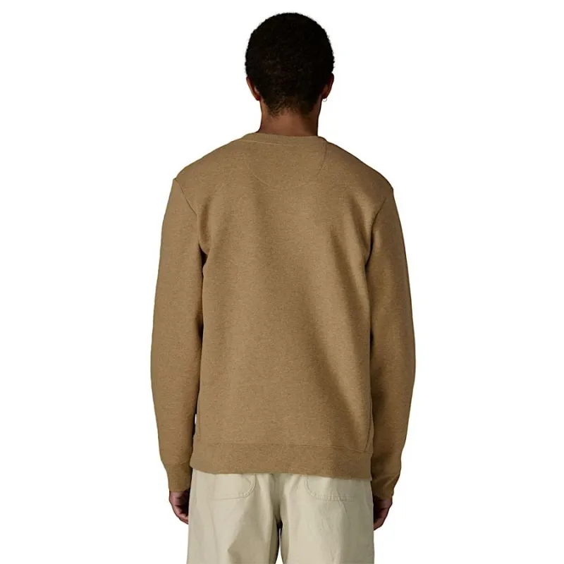 Patagonia 95 Oval Logo Uprisal Men's Crew Sweatshirt in Bobcat Brown-3