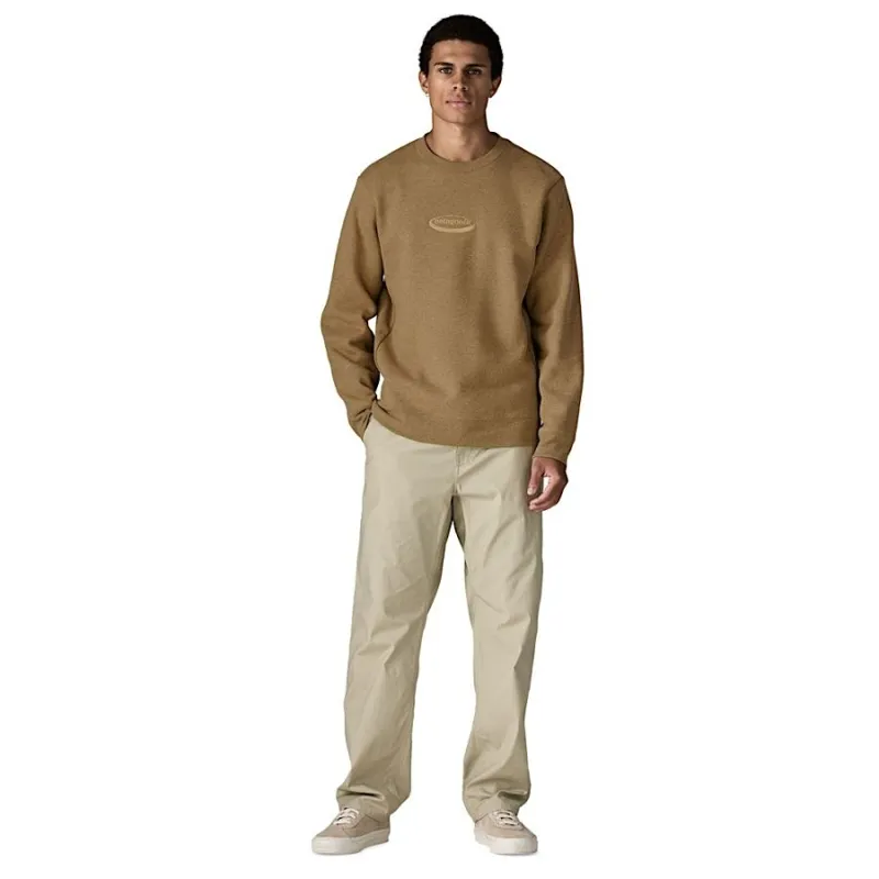 Patagonia 95 Oval Logo Uprisal Men's Crew Sweatshirt in Bobcat Brown-4