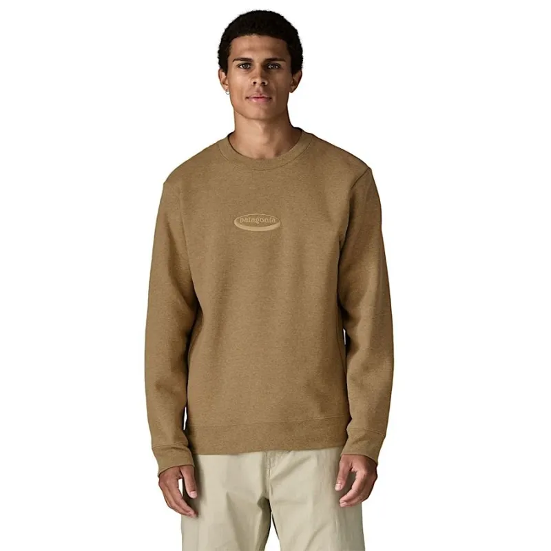Patagonia 95 Oval Logo Uprisal Men's Crew Sweatshirt in Bobcat Brown-1